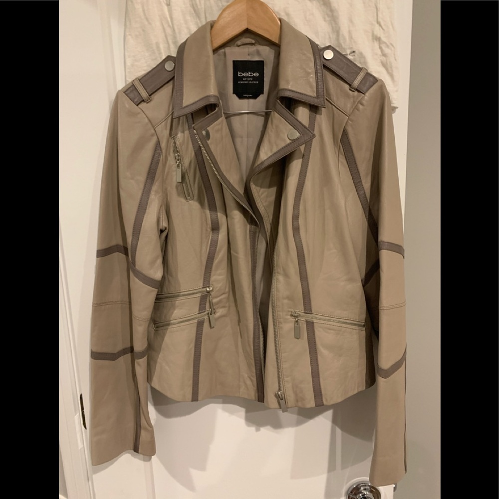 Leather biker jacket